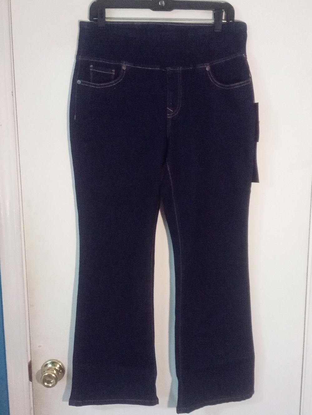 Dg2 By Diane Gilman Dark Blue Stretch Bootcut Jeans Jeggings PL Petite Large NWT